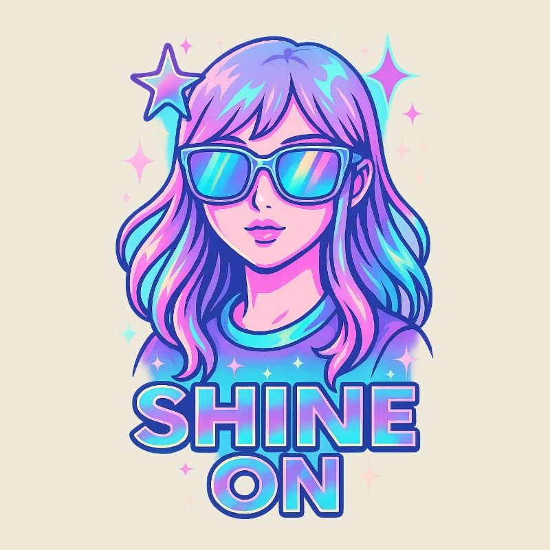 Kosmische Träumerin Mädchen Illustration