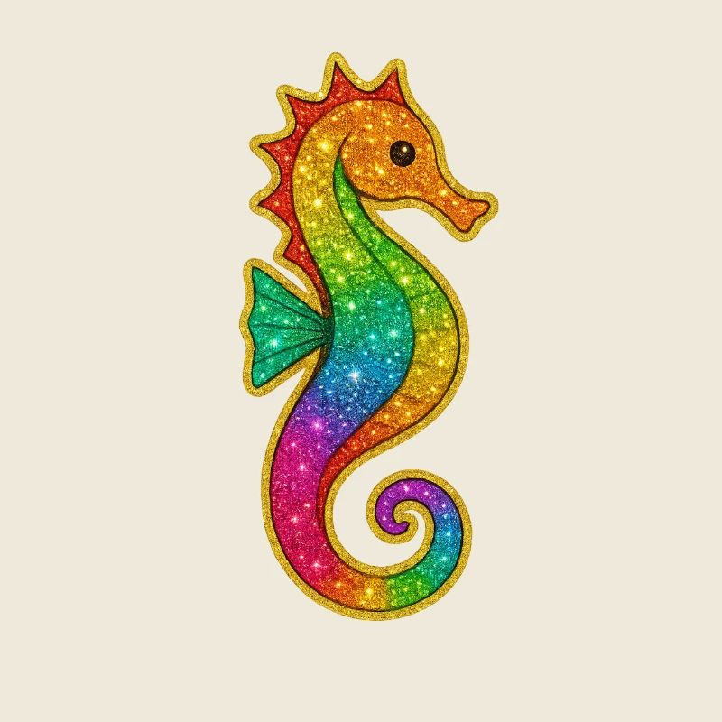 Regenbogen-Seepferdchen Schwimmabzeichen