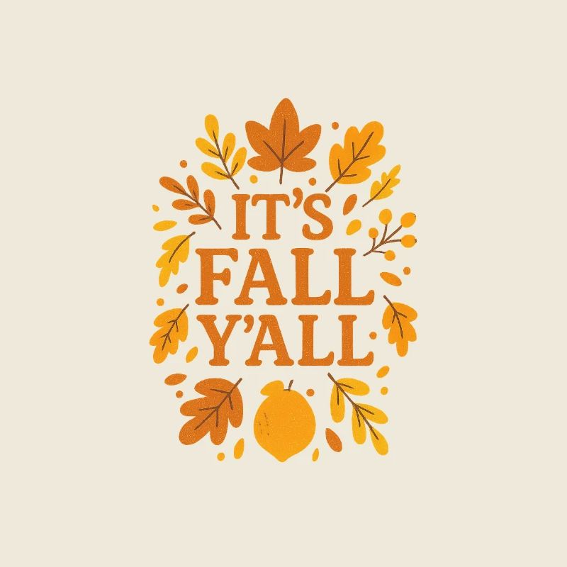 Autumnal Leaves Design with Pumpkin