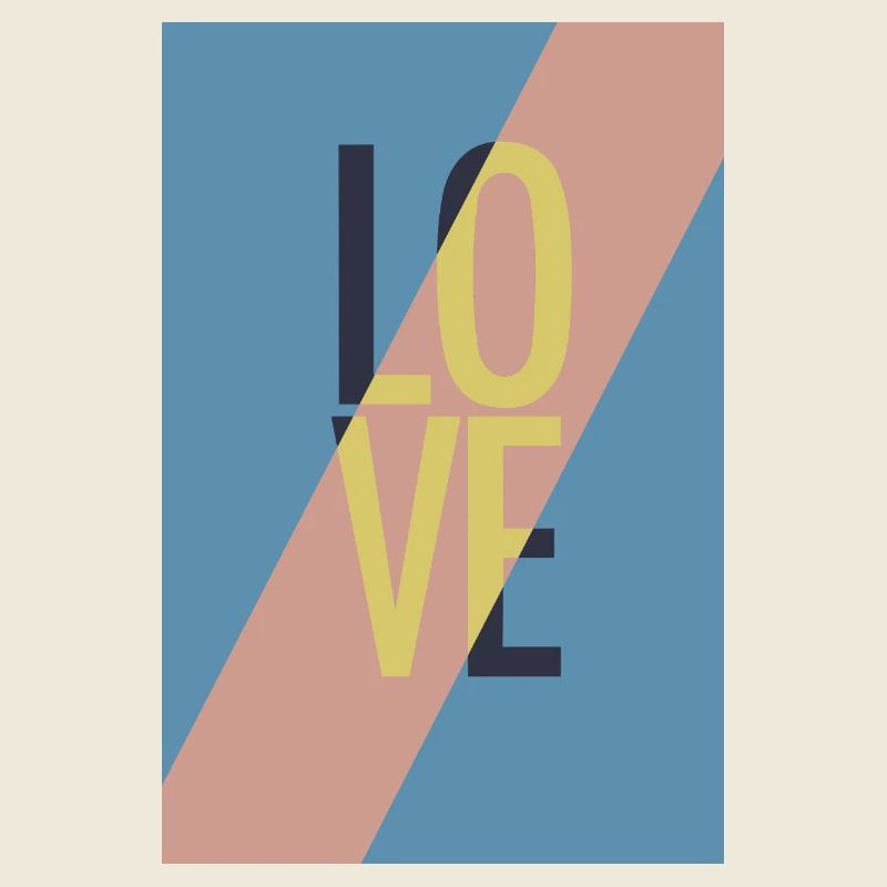 Modern Love Message with Abstract Design