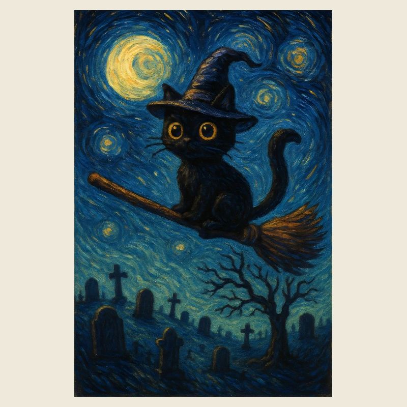 Halloween Sorcières Chat