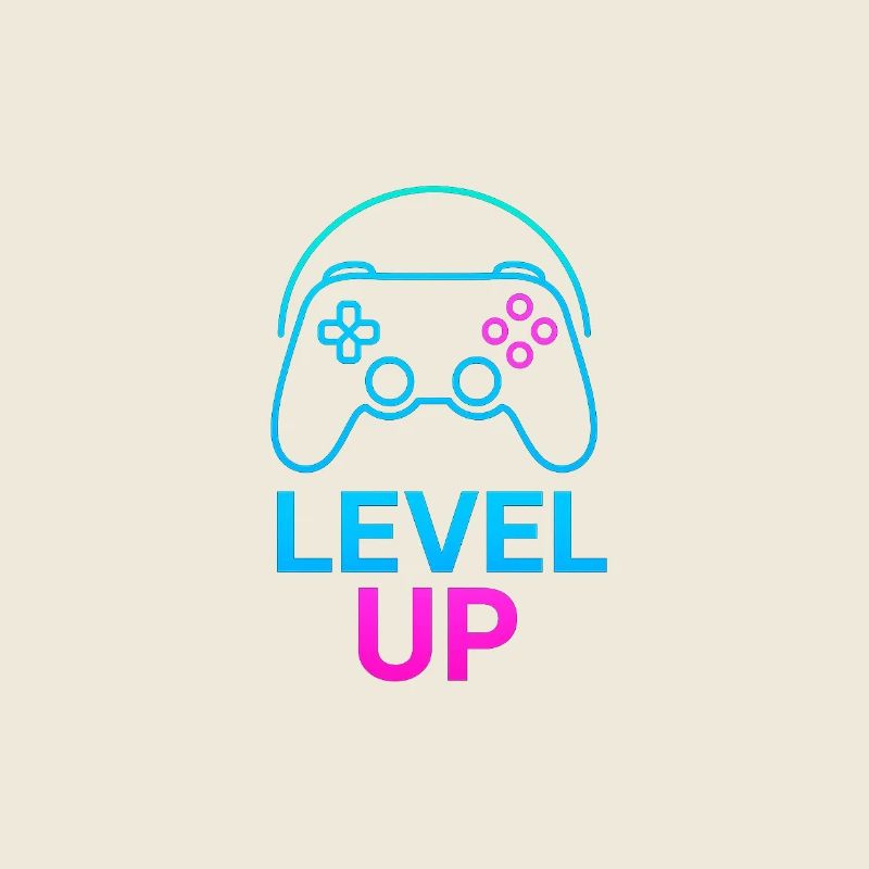 Level Up Neon Controller Grafik