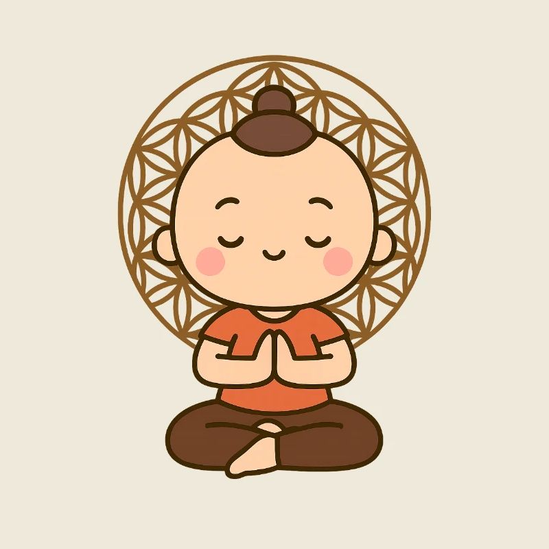 Meditation vor Lebensblume 