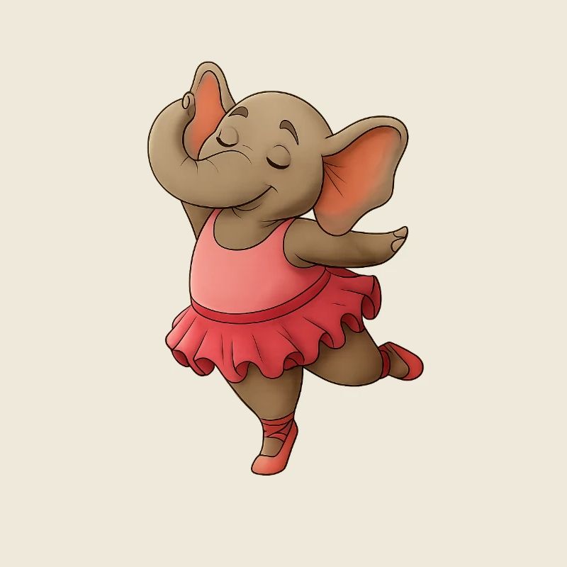 Éléphant dansant en tutu