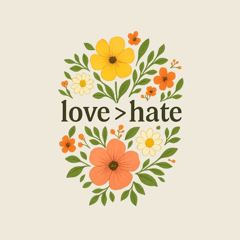 Love > Hate Love is bigger than hate