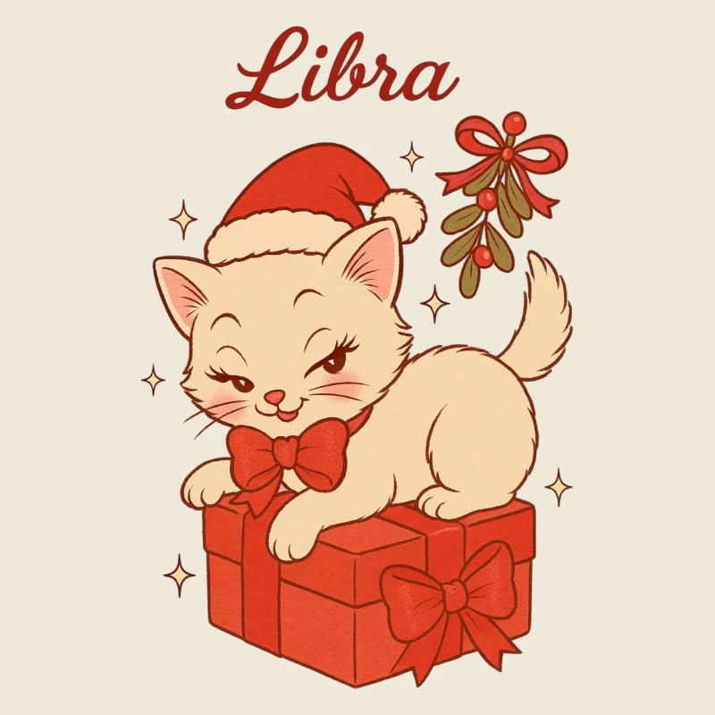 Libra Weihnachtskätzchen Geschenk