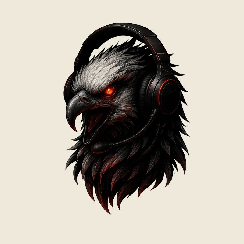 Eagle with Gaming Headset
