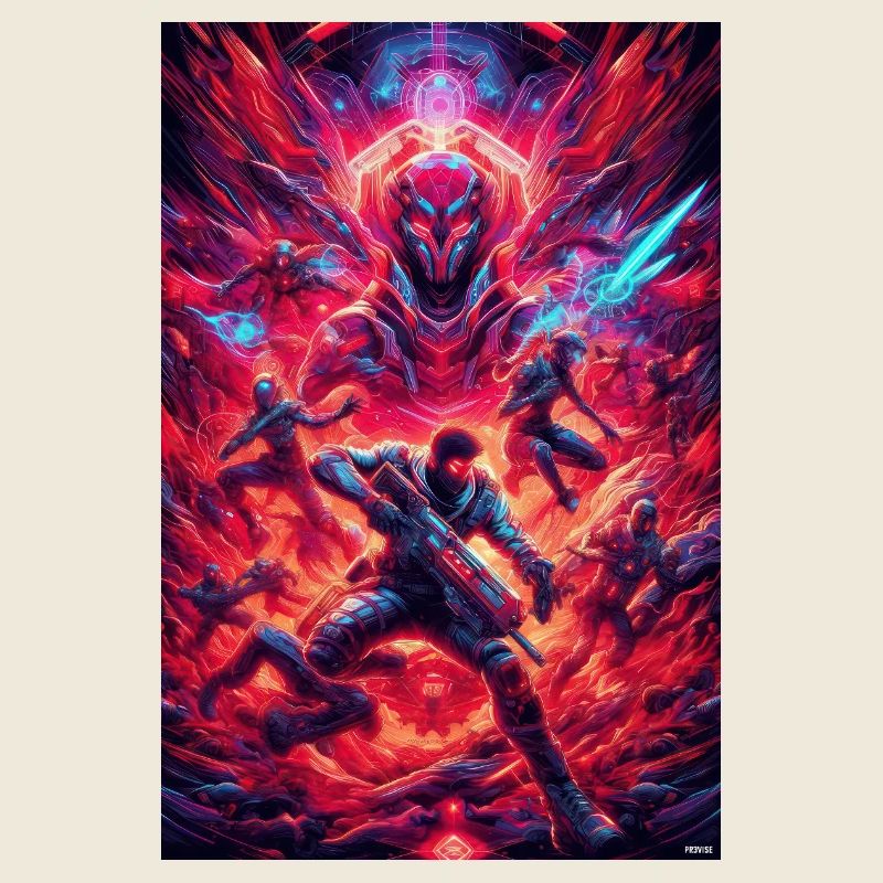 Front de bataille spatial néon