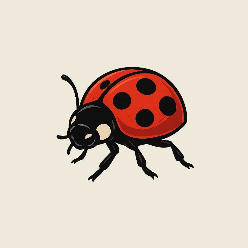 Rote Marienkäfer Ladybug Cartoon