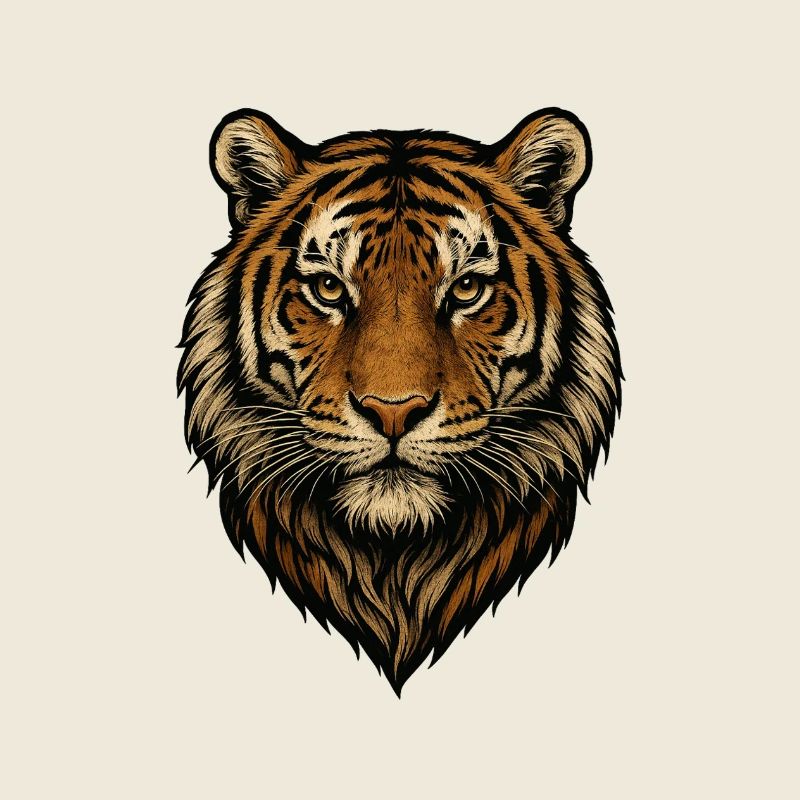Tiger Head Illustration Force