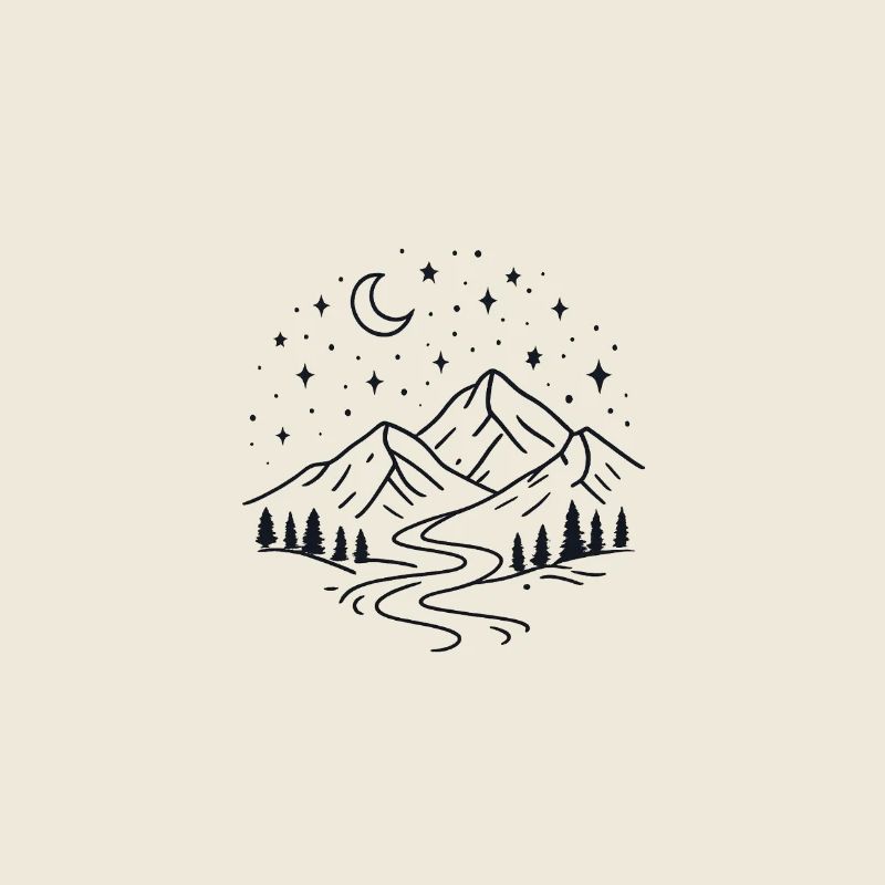Montagnes de la Nuit avec la Rivière Étoilée