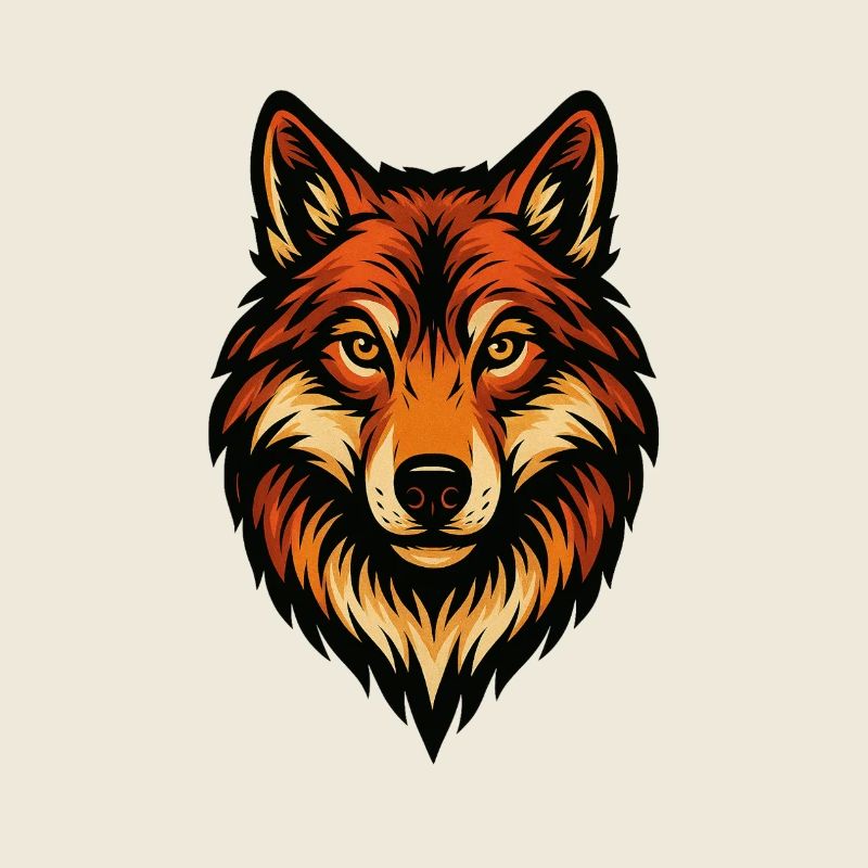 Stylized Fox Head Illustration