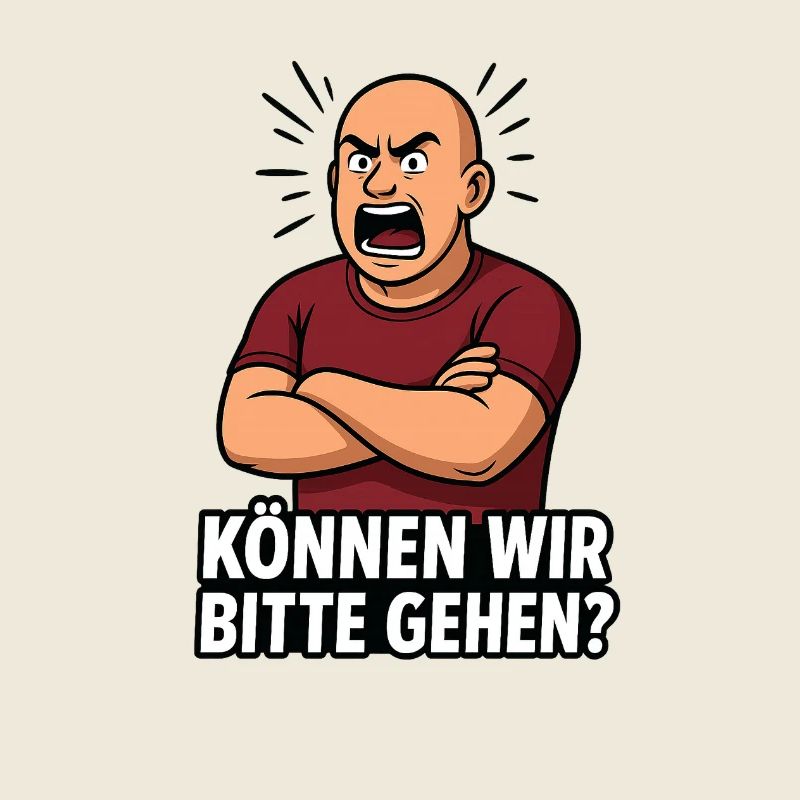 Wütender Mann: Können Wir Bitte Gehen?