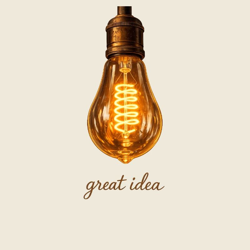 Vintage Edison light bulb great idea