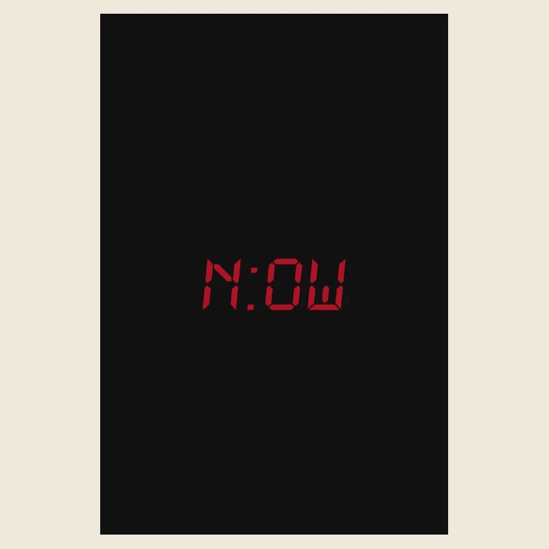 NOW – Affiche de typographie minimaliste