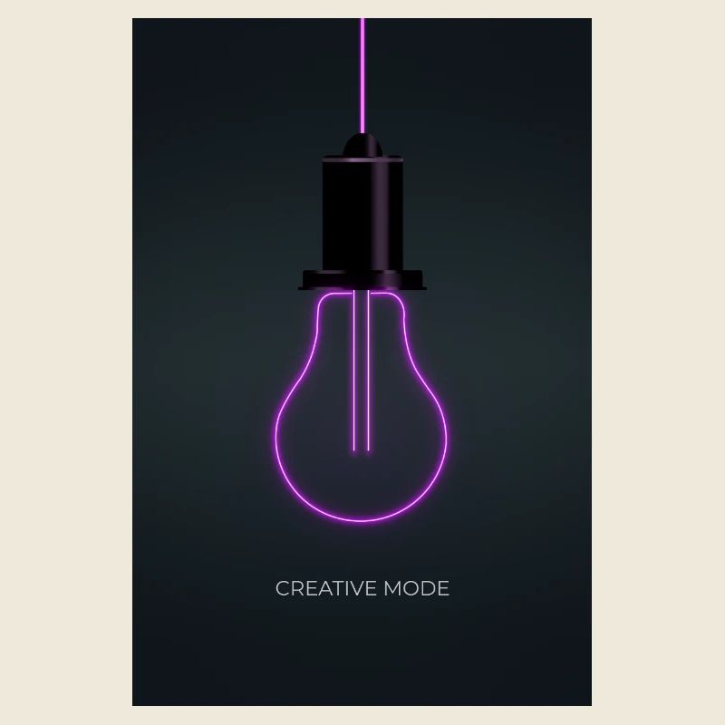 Creative Mode Neon Glühbirne Poster