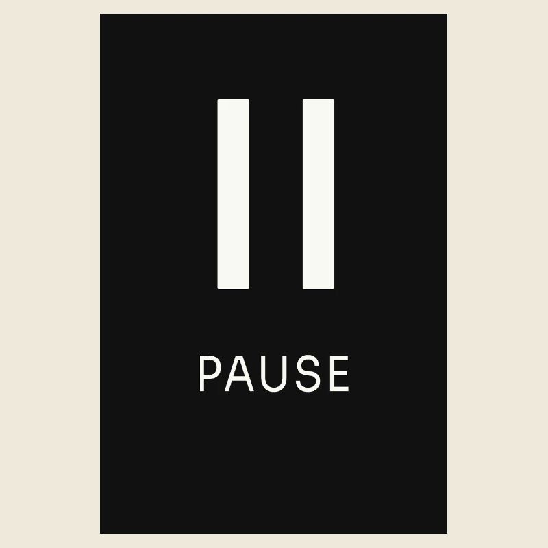 Pause Zeichen Minimal Schwarz