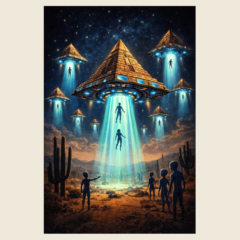 Alien UFO Pyramid Rocket