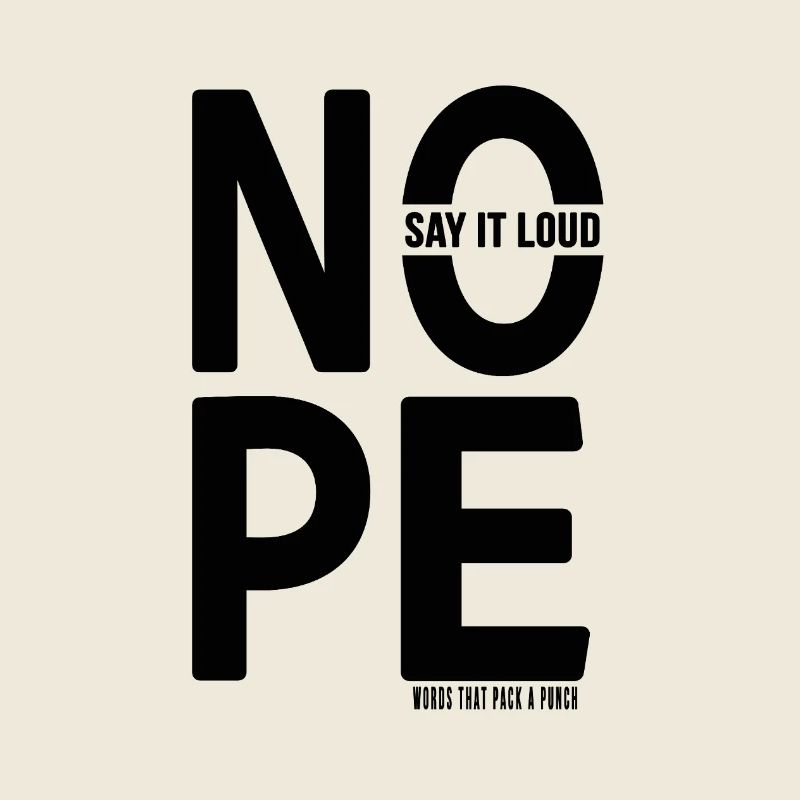 NON Conception de déclaration de typographie minimaliste