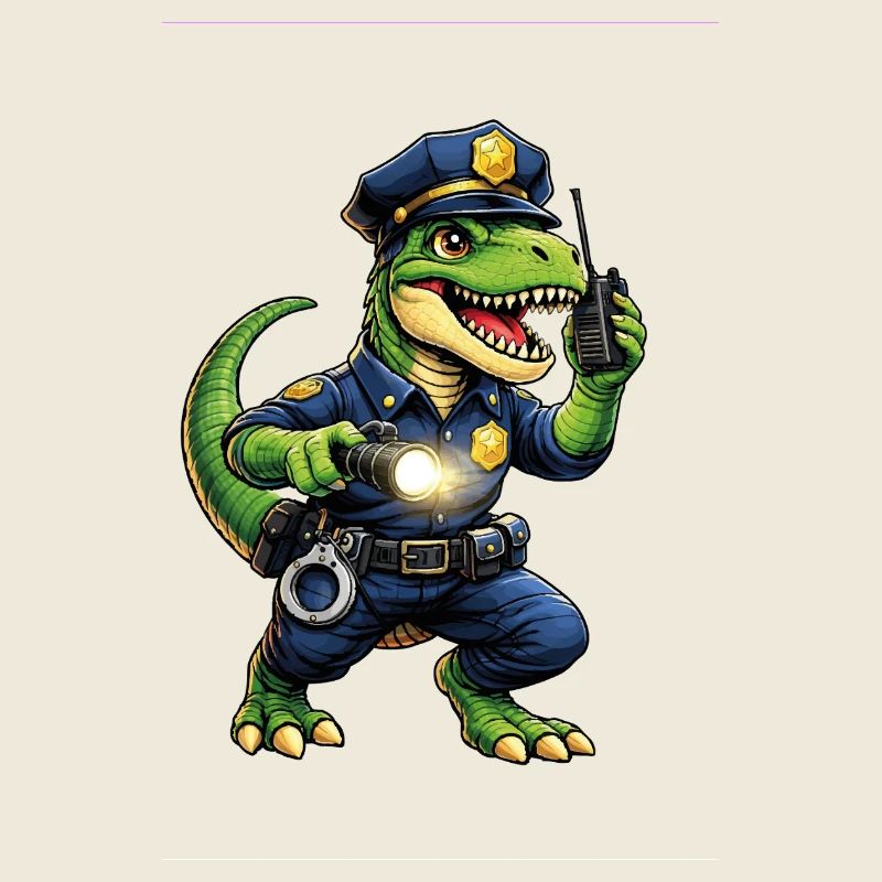 Dino as a policeman
