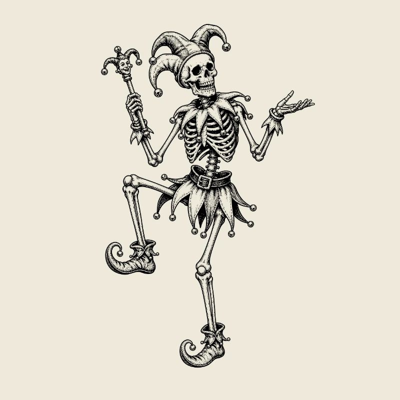 Motif d’Halloween du Bouffon Squelette
