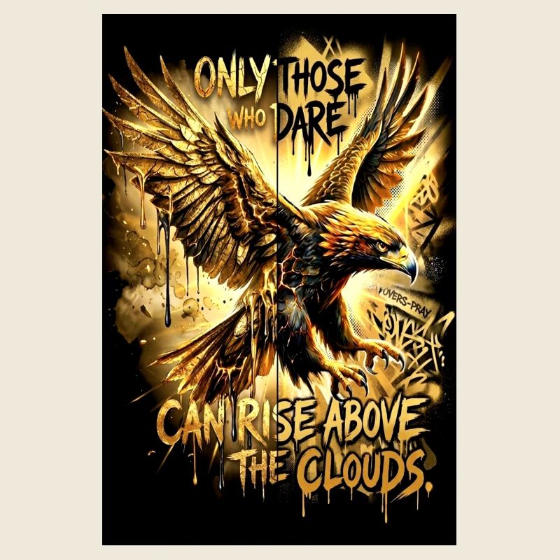 Adler Poster Motivation Spruch Wandbild 
