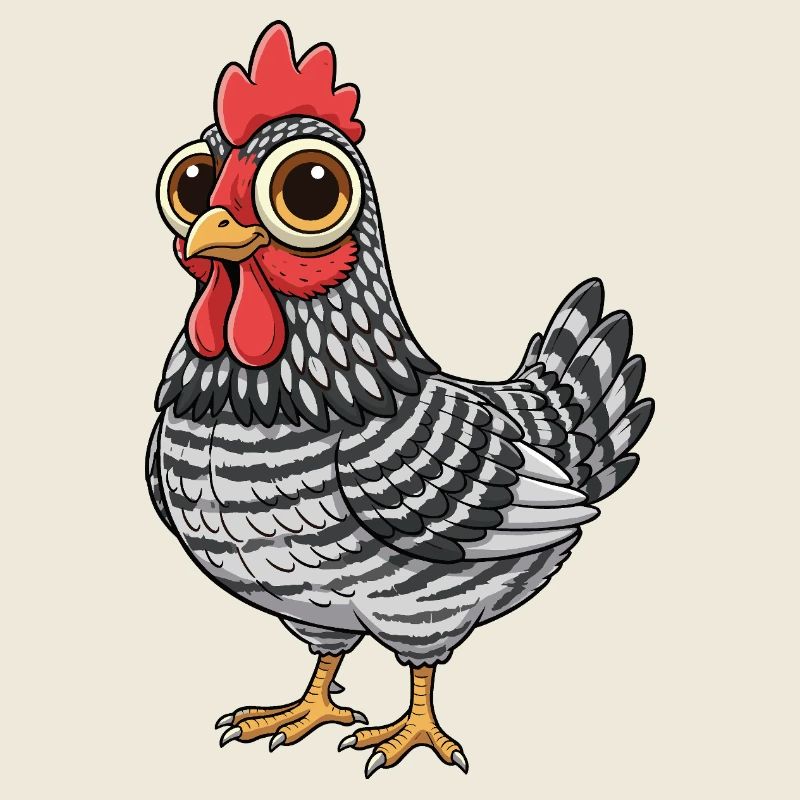 Funny Amrock - Chicken with Stripe Pattern