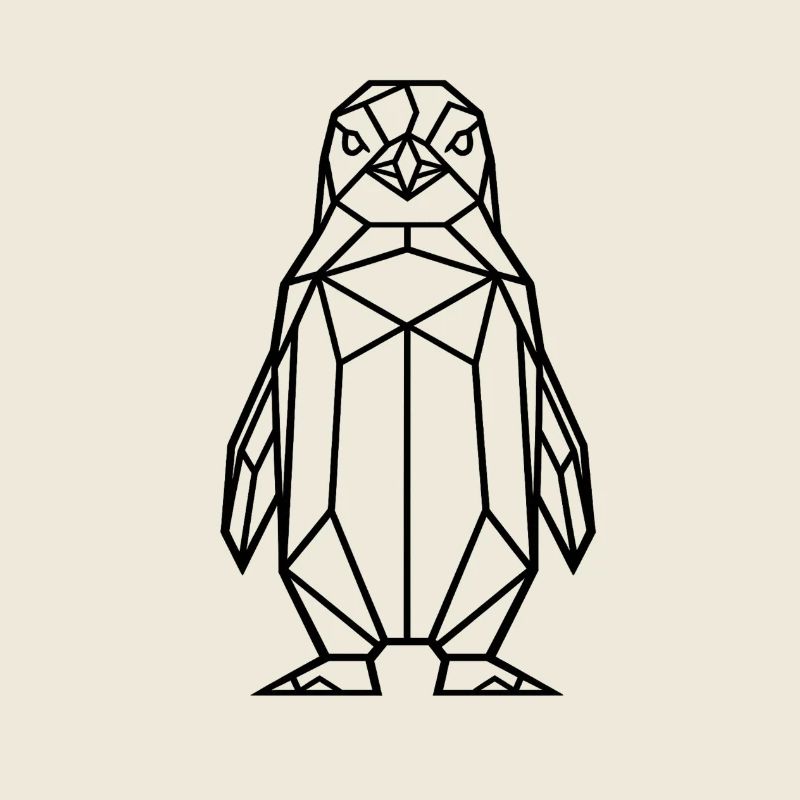 Geometric Penguin (black)