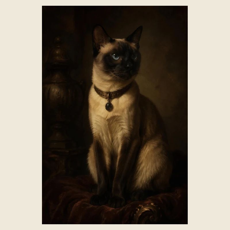 Portrait siamois nocturne