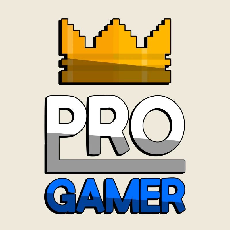 PRO GAMER (Blau) + King Crown - Gaming