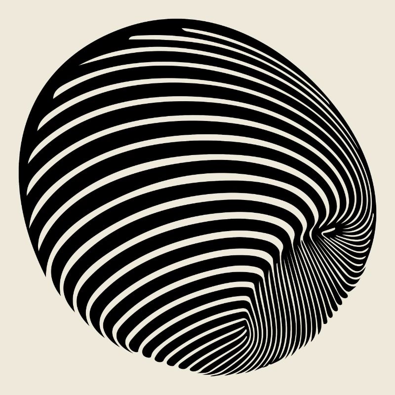 Geometric ball roll with stripes