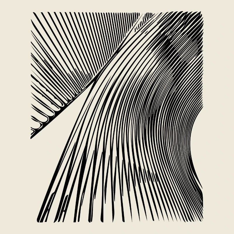 Abstract curved curves lines