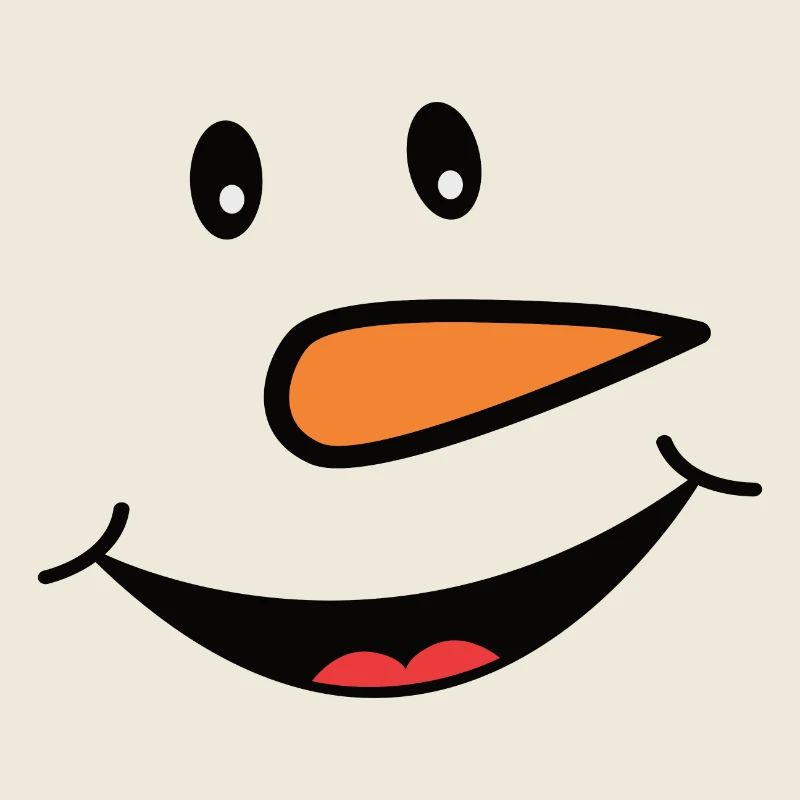 Funny snowman face