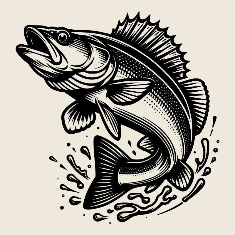 Large Jumping Zander Fish