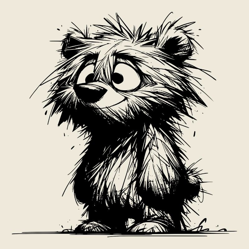 Scrubby Decksparrow Bear Kids Sketch