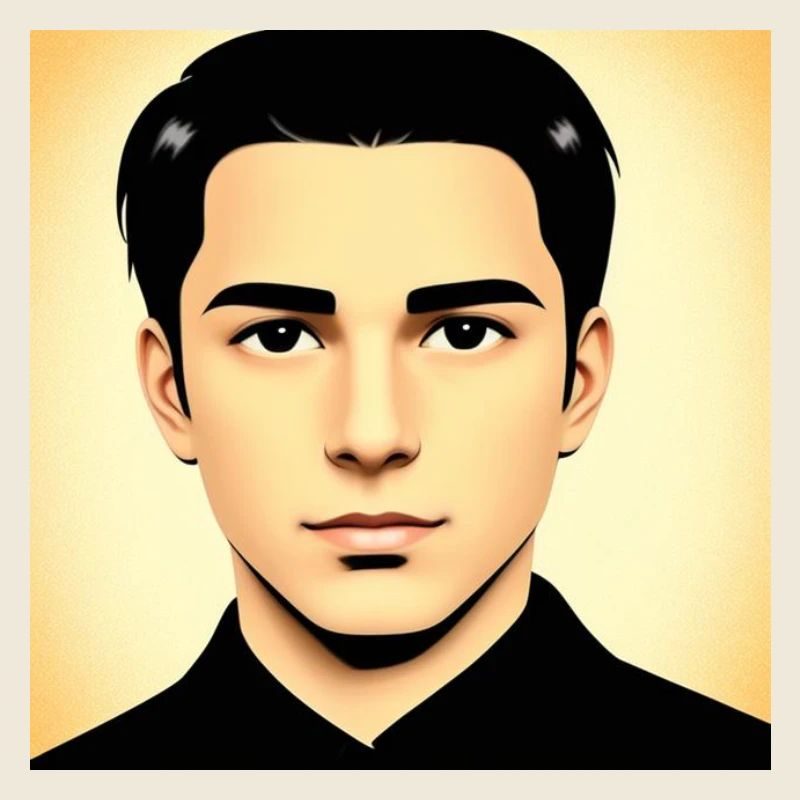 Modern Pop Art Vector Portrait