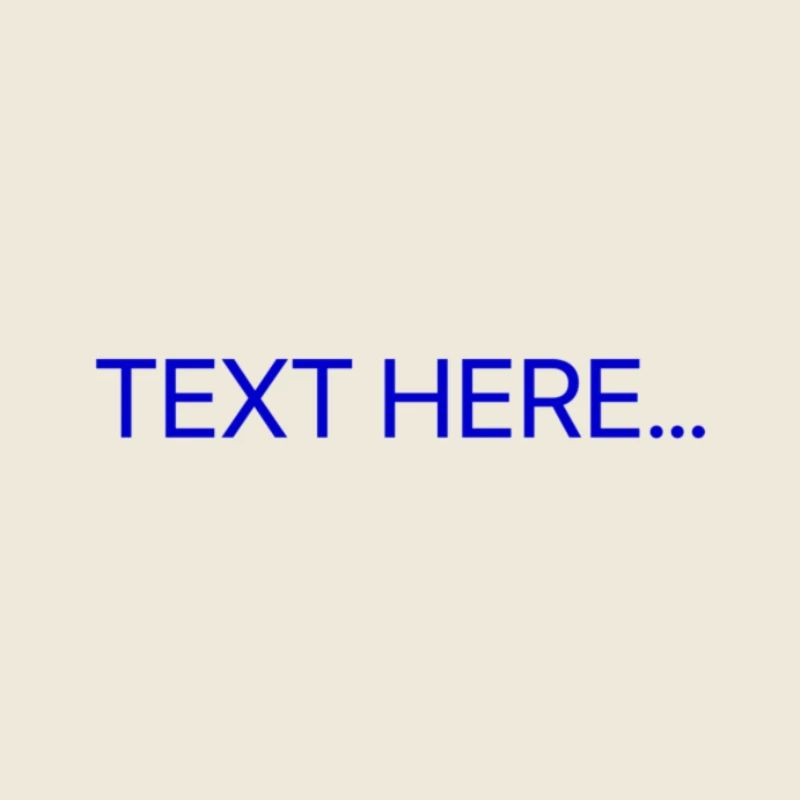Plain Text Blue Text Print