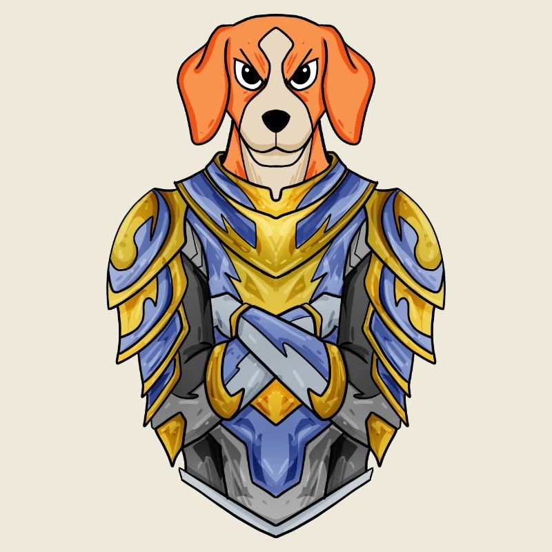 Knight Dog Dog Breed Beagle with Armor