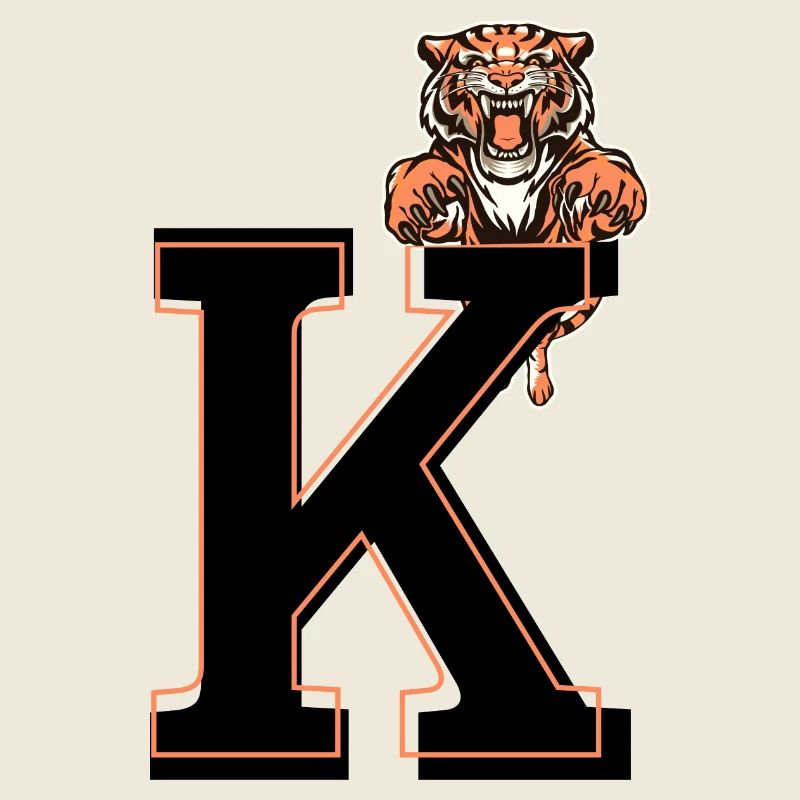 Buchstabe k Tiger - Geschenkidee