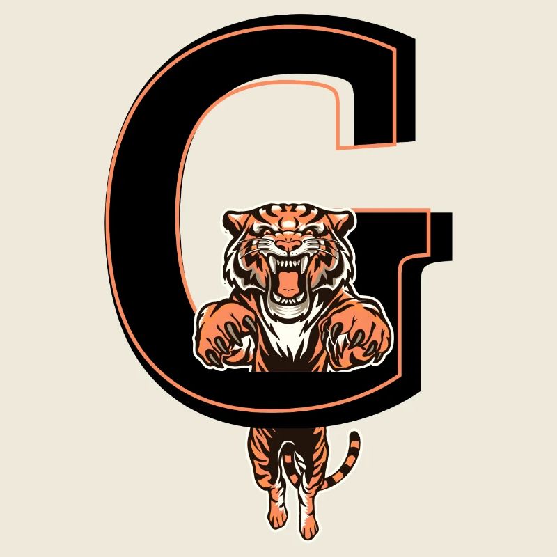 Buchstabe g Tiger - Geschenkidee