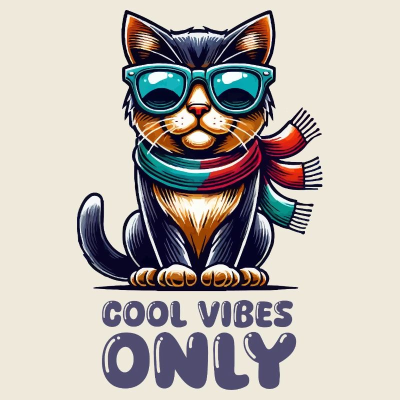 katze sonnenbrille comic cool