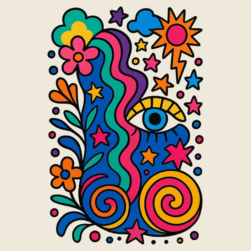 Eccentric colorful design