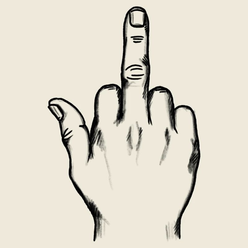 Der erhobene Mittelfinger