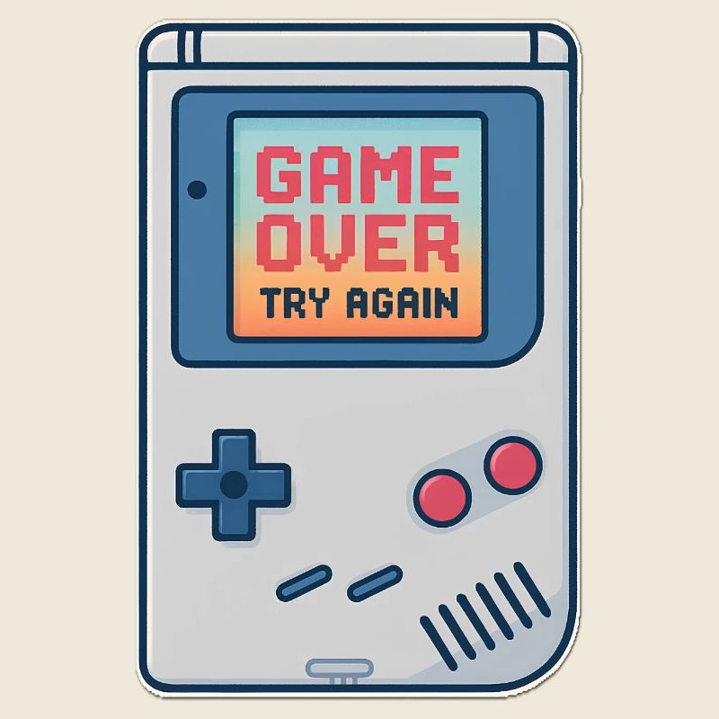Retro Gaming Console Motif