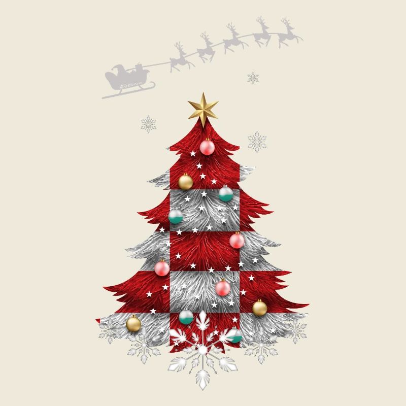 Weihnachtsbaum mit Kroatien-Flagge