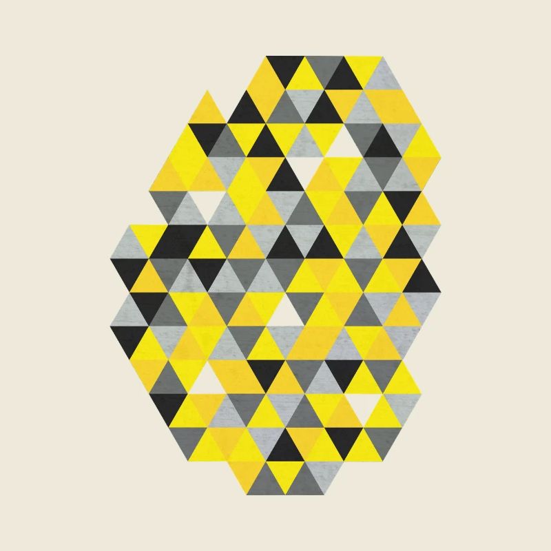 Geometric triangle pattern Sunny Yellow