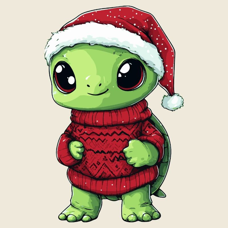 Turtle Christmas Xmas
