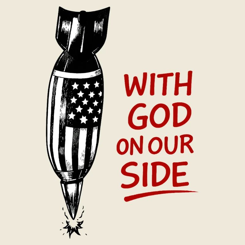 Torch with flag pattern