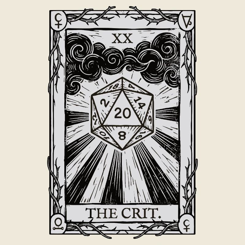 The crit Roleplayer Lucky Dice Tarot