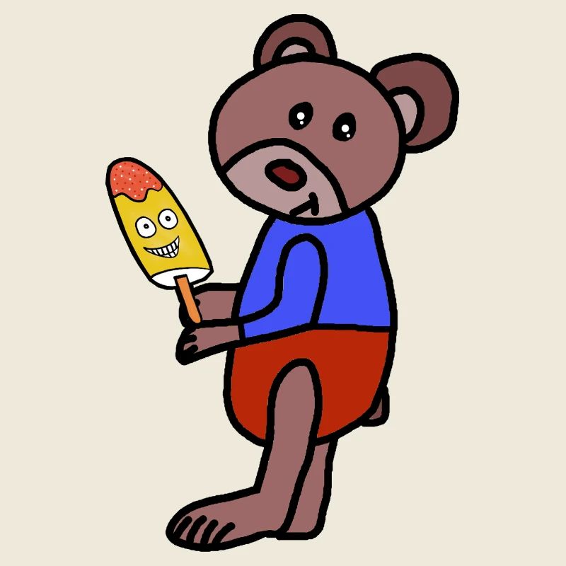 Bär Teddy  Eiskrem  Eis Kind